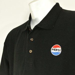 PEPSI Employee Uniform Polo Shirt Black NEW Size L Large